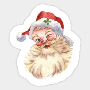 Vintage Funny Santa Claus Sticker